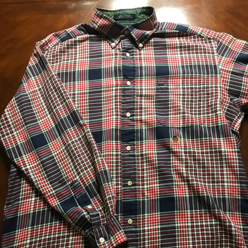 Vintage Tommy Hilfiger Plaid Flannel Shirt Size M